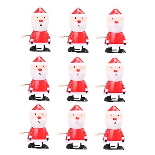 KOMBIUDA 9-teiliges Aufziehspielzeug Mit Weihnachtsmann Lauf-und Sprungspielzeug Für Kinder Füller Für Weihnachtstüten von KOMBIUDA