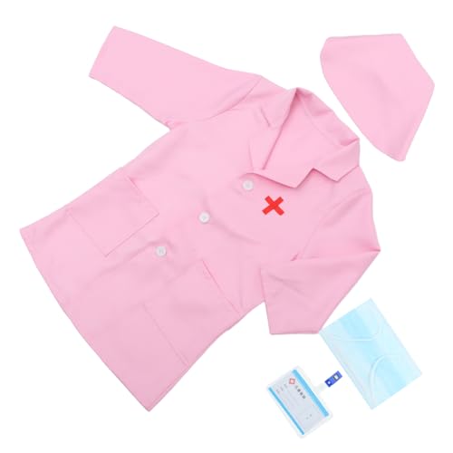 KOMBIUDA Cosplay Zubehör Arzt Kostüm Set Kinder Outfit Hut Mantel - Zum Spielen von KOMBIUDA