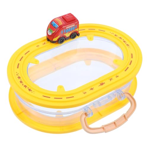 KOMBIUDA Mini-spielzeugbox Als Aufbewahrungsbox Für Modellbahn Transparente Kunststoffbox Mit Aufziehauto-Dekoration Für Raumaufbewahrung Und Sammlerstücke von KOMBIUDA