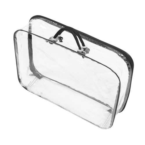 KOMBIUDA Aufbewahrungstasche Für Vorratsbehälter Für Pulver Vorratsbehälter Mit Deckel Handhaben Einlochgriff Taschenspielzeug Ausstellen Teebeutelpanzer PVC Transparent von KOMBIUDA