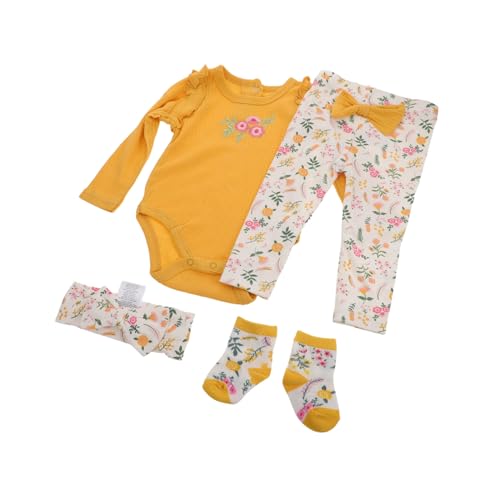 KOMBIUDA Babypuppenkostüm Reborn Babydoll Zubehör Universal Reborn Puppenkleidung Neugeborenes Mädchen Blumen Outfits Baumwolle Gelb KOMBIUDA Babypuppenkostüm Reborn Babydoll Zubehör Universal Reborn Puppenkleidung Neugeborenes Mädchen Blumen Outfits Baumwolle Gelb von KOMBIUDA