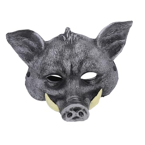 KOMBIUDA Halloween Wildschwein Maske Schwarze Cosplay Maske Für Karneval Und Kostümpartys Hochwertiges Pu-material Vielseitig Einsetzbar Für Feste Und Halloween-dekoration KOMBIUDA Halloween Wildschwein Maske Schwarze Cosplay Maske Für Karneval Und Kostümpartys Hochwertiges Pu-material Vielseitig Einsetzbar Für Feste Und Halloween-dekoration von KOMBIUDA