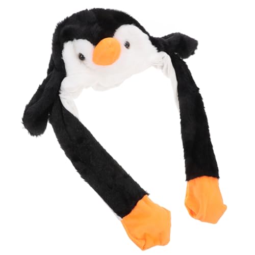 KOMBIUDA Bewegliche Ohren Pinguin Mütze Plüsch Hut mit Springenden Ohren Leicht und für Karneval Party Cosplay Alltag KOMBIUDA Bewegliche Ohren Pinguin Mütze Plüsch Hut mit Springenden Ohren Leicht und für Karneval Party Cosplay Alltag von KOMBIUDA