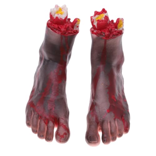 KOMBIUDA Blutige Realistische Halloween Deko Abgetrennte Füße Schwarz Gruselige Horror Requisiten für Party Club Dekoration und Halloween Streiche von KOMBIUDA