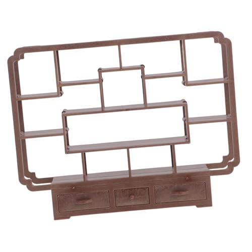 KOMBIUDA Bogu-Rack-Modell Kinderspielzeug Regal Holzoptik Miniatur-Präsentationsständer aus Holz Miniatur-Puppenhaus-Aufbewahrungsregal Plastik Brown KOMBIUDA Bogu-Rack-Modell Kinderspielzeug Regal Holzoptik Miniatur-Präsentationsständer aus Holz Miniatur-Puppenhaus-Aufbewahrungsregal Plastik Brown von KOMBIUDA