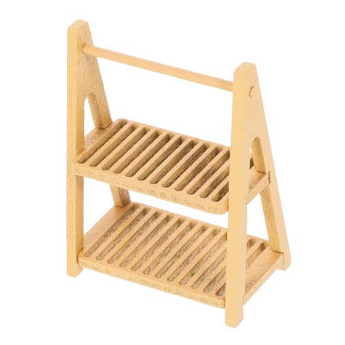 KOMBIUDA Miniatur Holzregal Für Puppenhaus Deko Möbel Brotständer Mini Spielzeug Zubehör Kompakt Und Realistisch KOMBIUDA Miniatur Holzregal Für Puppenhaus Deko Möbel Brotständer Mini Spielzeug Zubehör Kompakt Und Realistisch von KOMBIUDA