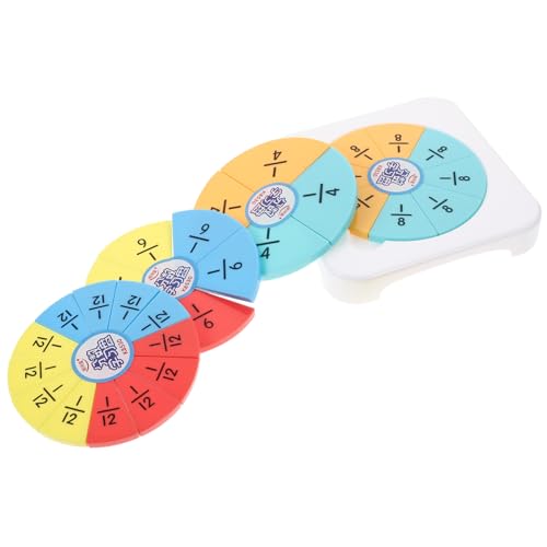 KOMBIUDA Bruchkreisen Lernspielzeug für Brüche Mathe Puzzle für Geeignet für Vorschule und Grundschule Fördert Visuelles Lernen und Gedächtnistraining Zufällige Farbe Zufällige Farbe von KOMBIUDA