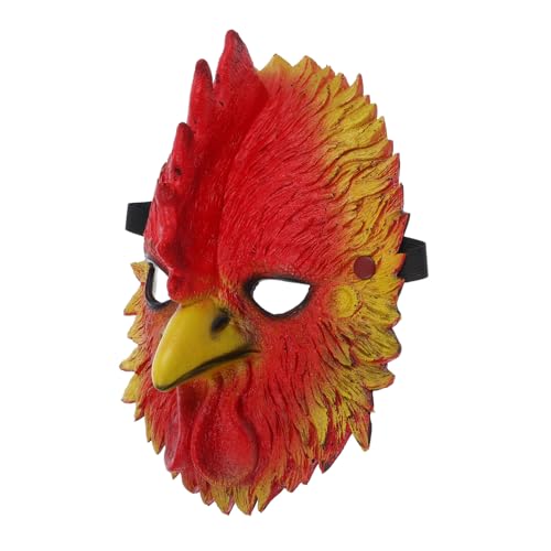 KOMBIUDA Bunte Halloween Hahnen Maske Tierkopf Cosplay Maske Karneval Party Leicht Bequem Für Performance Und Kostümierungen von KOMBIUDA