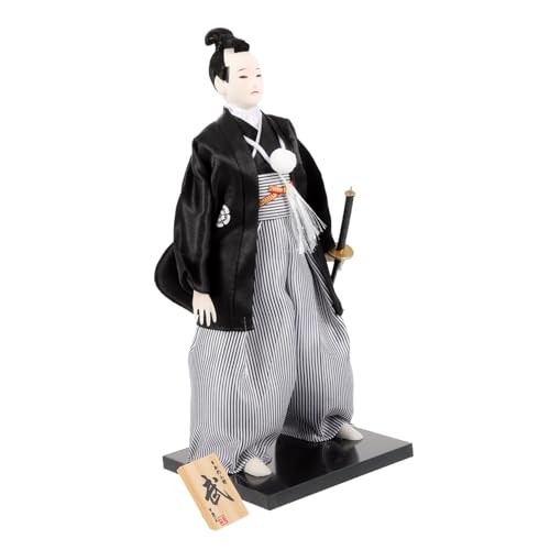KOMBIUDA Japanische Bushido-Puppe Samurai-Figur Heimdekor Stoffornament Für Wohnzimmer Büro Schlafzimmer von KOMBIUDA