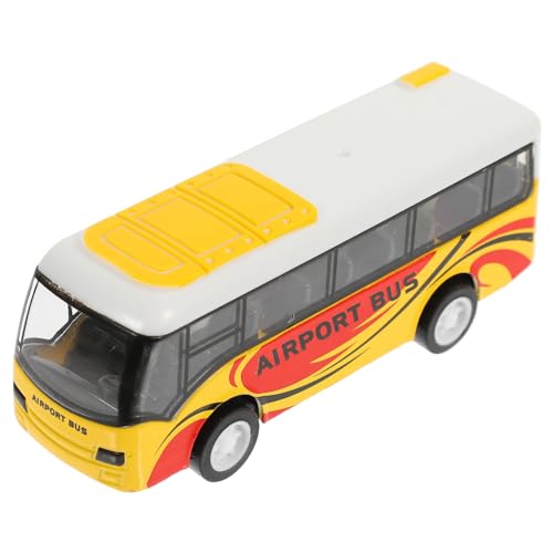 KOMBIUDA Busmodell Zurückziehen Schulbusspielzeug Für Kleinkinder 1-3 Bus-Spielzeug Hinteres Auto Trägheitssimulierter Bus LKW-spielset Busmodell Spielen Kinderwagen Groß Legierung von KOMBIUDA