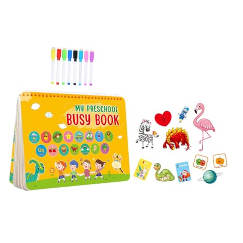 KOMBIUDA Busy Book für Kleinkinder Lehrbuch mit Bunten Aktivitäten zur Frühkindlichen Bildung Fördert Kognitive Fähigkeiten Sprache und Kreativität Gelb KOMBIUDA Busy Book für Kleinkinder Lehrbuch mit Bunten Aktivitäten zur Frühkindlichen Bildung Fördert Kognitive Fähigkeiten Sprache und Kreativität Gelb von KOMBIUDA