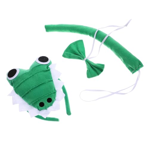 KOMBIUDA Cosplay Set Teilig Tierhaarreifen Krokodil Stirnband Fliege Stoff Plüsch Kostüm Zubehör für Tierkostüme Erwachsene Party Halloween Fest von KOMBIUDA