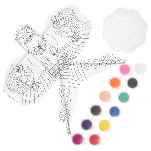 KOMBIUDA DIY Drachen Bastelset für Blanko Drachen zum Dekorieren und Malen Huhn mit Farben Palette für Kreative Aktivitäten Partys und Outdoor Spaß von KOMBIUDA