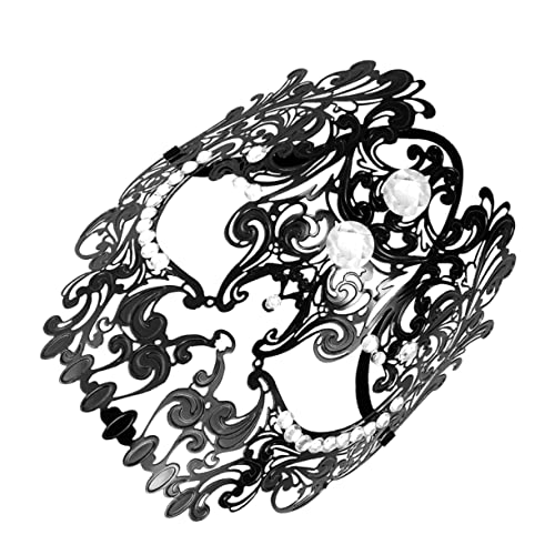 KOMBIUDA Diamantbesetzte Halbe Gesichtsmaske aus Metall Robuste Leichte Masquerade Kostüm Maske für Halloween Fasching Karneval und Party Eleganter Skelett Hohlraum Design Wiederverwendbar KOMBIUDA Diamantbesetzte Halbe Gesichtsmaske aus Metall Robuste Leichte Masquerade Kostüm Maske für Halloween Fasching Karneval und Party Eleganter Skelett Hohlraum Design Wiederverwendbar von KOMBIUDA