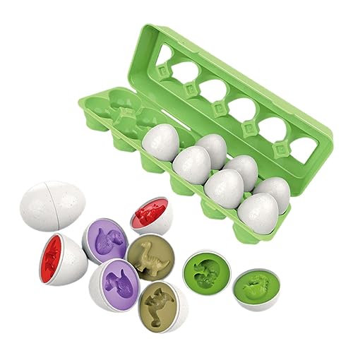 KOMBIUDA Dinosaurier Lernspielzeug Ostereier Form und Farberkennung Pädagogisches Kleinkindspielzeug Sicheres Material Für Vorschulkinder Montessori KOMBIUDA Dinosaurier Lernspielzeug Ostereier Form und Farberkennung Pädagogisches Kleinkindspielzeug Sicheres Material Für Vorschulkinder Montessori von KOMBIUDA