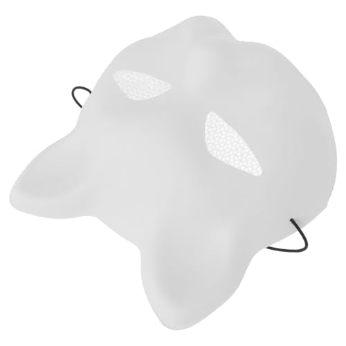 KOMBIUDA Diy Katzenmaske aus Kunststoff Unvollendete Maske für Cosplay und Maskerade Partys Individuell Gestaltbar für Halloween und Festivals Vielseitig Einsetzbar von KOMBIUDA