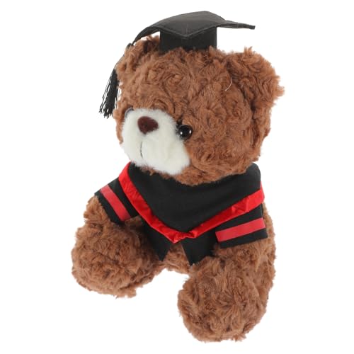 KOMBIUDA Dr Bär Puppe Cartoon Bär Puppe Abschlussgeschenk Abschluss Bär Puppe Abschluss Kuscheltiere Entzückendes Bärenspielzeug Plüschbär Plüschbär Abschluss Bär Pp Baumwolle von KOMBIUDA