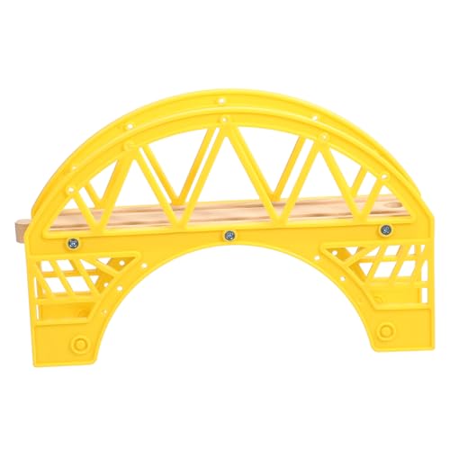 KOMBIUDA Eisenbahnspielzeug Zugspurverlängerungen Modelleisenbahnbrücken Spielzeugbrücke Gleisverbinder Spielzeugeisenbahn-brückenstützen Zubehör Für Die Eisenbahnszene Gleiszubehör Hölzern von KOMBIUDA