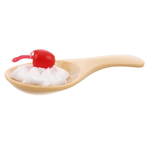 KOMBIUDA Eislöffelspielzeug Eisdiele EIS-Spielset für gefälschte Eiskugeln gefälschte Eiskegeldekoration Eistüte Eisspielzeug für Simulation Eiswaffel Plastik Khaki von KOMBIUDA
