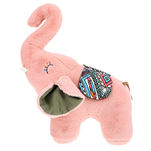 KOMBIUDA Elefant Puppe Jumbo-Plüschtier ausgestopftes Tier Plüschspielzeug Babyspielzeug Elephant Stoffed Toy Mini ausgestopfter Elefant Stofftier Elefant PP Baumwolle Rosa von KOMBIUDA