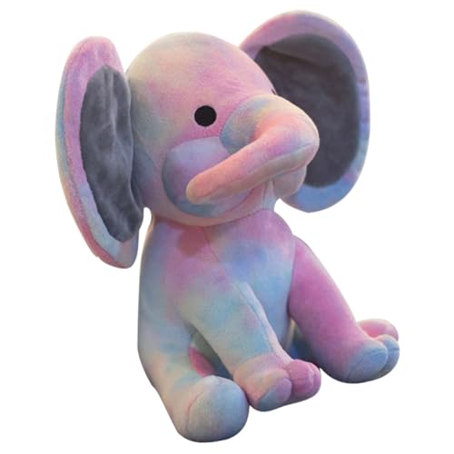 KOMBIUDA Elefanten Puppe -beschwichtigende Puppe -Tier-Puppe -komfortpuppe Huddle- Für Babys Babypuppe Beruhigen Puppe Colorful Stoff von KOMBIUDA