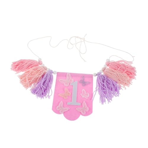 KOMBIUDA Elegante Butterfly Tassel Dekoration für Hochstuhl Wiederverwendbare Partydekoration für Verschiedene für Jungen und Mädchen Festliche für Shower und Geburtstagsfeiern von KOMBIUDA