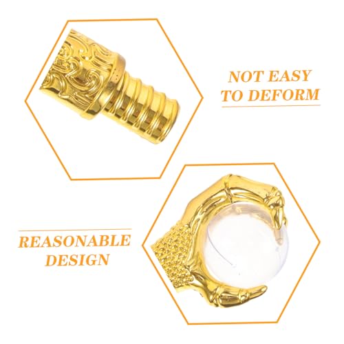 KOMBIUDA Eleganter Cosplay Gehstock Goldfarbener Adlerkrallengriff Halloween Requisite für Erwachsene und Bühnenauftritte Kostümzubehör von KOMBIUDA