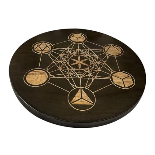 KOMBIUDA Kristallhalter Aus Holz Aufbewahrungshalter Für Schmuckdisplays Elegante Kristall-displayplatte Kristalldekor Tablett Mit Sternen-Array-Muster Zarte Kristall-displayplatte von KOMBIUDA