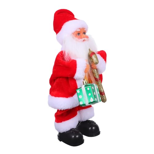 KOMBIUDA Elektrischer Weihnachtsmann mit Musik und Beweglichen Gelenken Interaktive Weihnachtsfigur Festliche Deko für Weihnachtsfeier Geschenkbox ohne Batterien von KOMBIUDA
