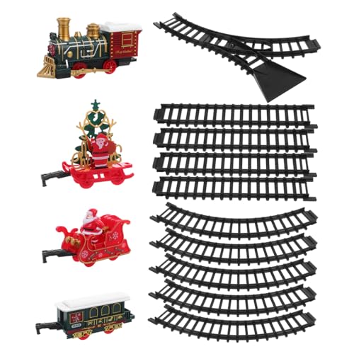 KOMBIUDA Elektrisches Weihnachtszug Licht und Sound Retro-bahnschienen Batteriebetriebene Lokomotive unter Weihnachtsbaum Einfache Montage Festliche Familienunterhaltung KOMBIUDA Elektrisches Weihnachtszug Licht und Sound Retro-bahnschienen Batteriebetriebene Lokomotive unter Weihnachtsbaum Einfache Montage Festliche Familienunterhaltung von KOMBIUDA