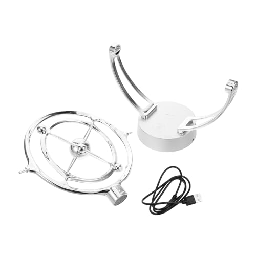 KOMBIUDA Elektronisches Perpetual Motion Auto Ornament für Schreibtisch Kreatives Rv Reisezubehör Magnetisch Rotierendes Physikspielzeug Silbernes USB Betriebenes Kinetisches von KOMBIUDA
