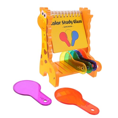 KOMBIUDA Farbfilterspielzeug für Kleinkinder Giraffen Design Farben für Farbmischung und Filterung Sicheres Holzspielzeug für Frühe Lernspiele Pädagogisches für Jungen und Mädchen von KOMBIUDA