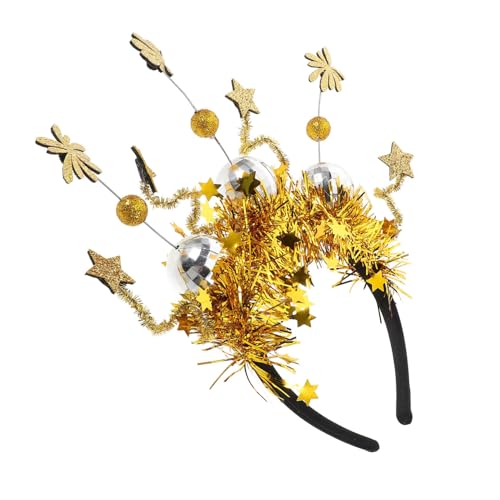 KOMBIUDA Festliches Stirnband Für Neujahr Neujahrs-haarschmuck Mit Glitzer Und Sternen Kopfbedeckung Für Silvesterparty Fotorequisit Und Deko-zubehör KOMBIUDA Festliches Stirnband Für Neujahr Neujahrs-haarschmuck Mit Glitzer Und Sternen Kopfbedeckung Für Silvesterparty Fotorequisit Und Deko-zubehör von KOMBIUDA