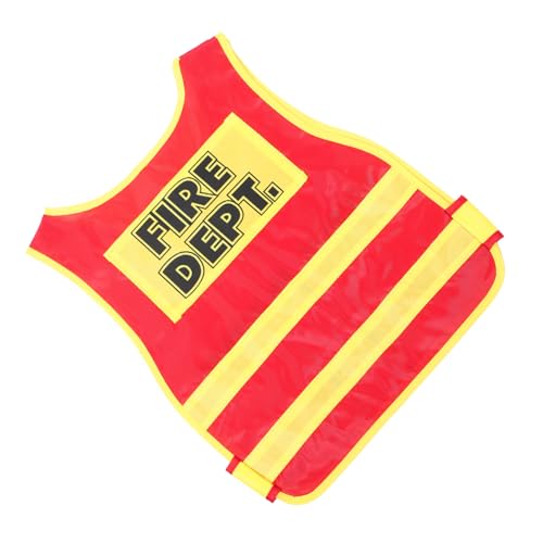 KOMBIUDA Feuerwehrkostüm Weste aus Hochwertigem Material und Einfach Anzuziehen Vielseitig für Karneval Mottoparty und Rollenspiel Fördert Kreativität und Teamwork bei Jungen und Mädchen von KOMBIUDA