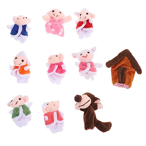 KOMBIUDA Fingerpuppen Lustige Wolf und Schaf Handpuppen Plüsch Finger für Zuhause und Schule und Hautfreundlich Für Jungen KOMBIUDA Fingerpuppen Lustige Wolf und Schaf Handpuppen Plüsch Finger für Zuhause und Schule und Hautfreundlich Für Jungen von KOMBIUDA