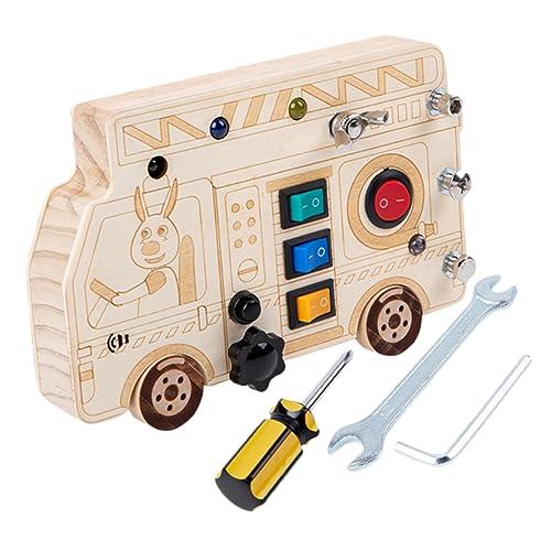 KOMBIUDA Frühförderung Montessori Holz Busy Board mit Rotem und Grünem Licht Simulation Schalter und Griff Lernspielzeug für Kleinkinder Jahre zur Motorik und Hand Auge Koordination KOMBIUDA Frühförderung Montessori Holz Busy Board mit Rotem und Grünem Licht Simulation Schalter und Griff Lernspielzeug für Kleinkinder Jahre zur Motorik und Hand Auge Koordination von KOMBIUDA