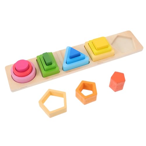 KOMBIUDA Geometrisches Formen Sortierspielzeug aus Holz Teiliges Set für Sicheres und Langlebiges Lernspielzeug Kognitiven Fähigkeiten und Sowie Formenerkennung von KOMBIUDA