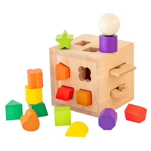 KOMBIUDA Geometrisches Holzspielzeug für Lernspielzeug Hand Augen Koordination Sicheres und Farbenfrohes Matching Spiel für Geburtstagsgeschenke und Alltag von KOMBIUDA