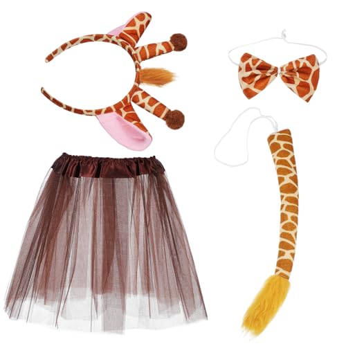 KOMBIUDA Giraffen Kostüm Set für Mädchen mit Tutu Rock Geweih Haarreif Fliege Buntes Tierkostüm für Mottopartys Schulaufführungen Halloween und Geburtstagsfeiern KOMBIUDA Giraffen Kostüm Set für Mädchen mit Tutu Rock Geweih Haarreif Fliege Buntes Tierkostüm für Mottopartys Schulaufführungen Halloween und Geburtstagsfeiern von KOMBIUDA