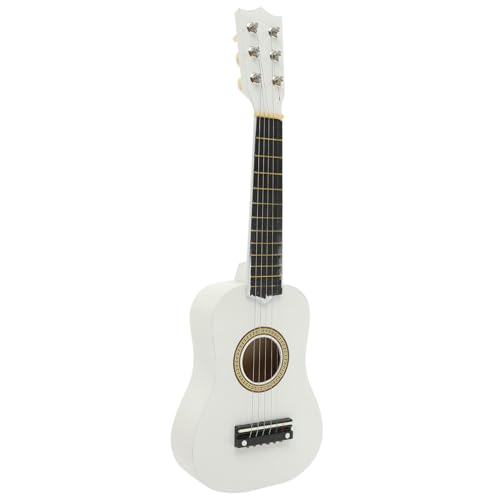 KOMBIUDA Gitarre Mini-Gitarre Für Gitarrenspielzeug Für Mini-Gitarren-Musical Betteln Einsteigergitarre Für Spielzeuggitarre Für Kleinkinder Aus Weiß Bambus von KOMBIUDA