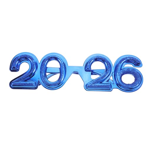 KOMBIUDA Glitzernde Partybrille Zahlen-design Bunte Year Brillen für Erwachsene Festliche Fotorequisite für Silvester Bühnenauftritte Abschlussfeiern und Neujahrsdeko von KOMBIUDA