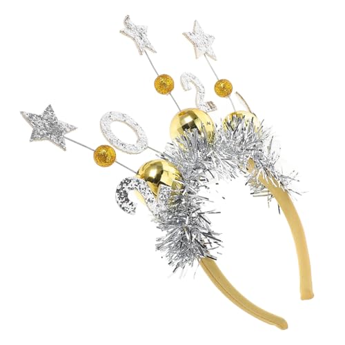 KOMBIUDA Glitzerndes Neujahrs Stirnband aus Robustem Leichtes Party Accessoire mit Funkelnden Sternen für Silvesterfeier und Unvergessliche Foto Momente von KOMBIUDA