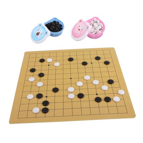KOMBIUDA Go Spielset mit Bären Thema Tragbares Brettspiel für Anfänger Doppelseitiges Weiqi Lernspiel für Zuhause oder Reisen Pädagogisches Strategiespiel von KOMBIUDA