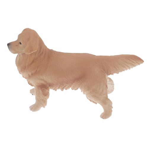 KOMBIUDA Golden Retriever-Spielzeug Feenhauswelpe Miniatur-hundefigur Welpenfigur Aus Kunststoff Hundemodellspielzeug Golden Retriever Lernspielzeug Plastik Haustier Hund Skulptur Kind von KOMBIUDA
