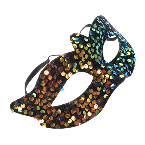 KOMBIUDA Goldene Pailletten Maske Halbgesichtsmaske für Mardi Gras Frauen Venezianische Maskerade Tanzparty Karneval Halloween Kostüm Zubehör von KOMBIUDA