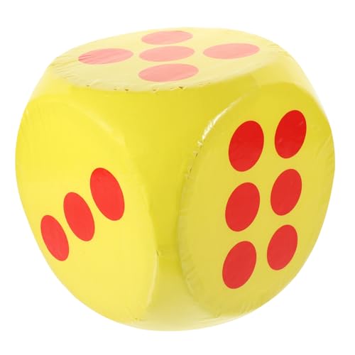 KOMBIUDA Großer Schaumstoffwürfel Gelb Extra Großer Würfel für Partyspiele Unterricht Aktivitäten Runde Ecken Leicht zu Greifen Vielseitig für Gruppen Familie und Schulspiele von KOMBIUDA