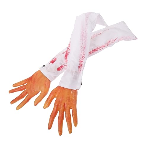KOMBIUDA Gruselige Fake Blut Hände Halloween Requisiten Realistische Kunstblut Armhände Beängstigende Dekorationen Für Spukhäuser Und Mottopartys Simulation Von Abgetrennten KOMBIUDA Gruselige Fake Blut Hände Halloween Requisiten Realistische Kunstblut Armhände Beängstigende Dekorationen Für Spukhäuser Und Mottopartys Simulation Von Abgetrennten von KOMBIUDA