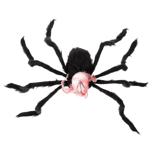 KOMBIUDA Gruselige Halloween Spinne Deko Plüsch mit Realistischer Schädelkopf Haarige Spider Prop für Party Halloween Haus und Gartendekoration Lebensecht und Einfach Aufzustellen KOMBIUDA Gruselige Halloween Spinne Deko Plüsch mit Realistischer Schädelkopf Haarige Spider Prop für Party Halloween Haus und Gartendekoration Lebensecht und Einfach Aufzustellen von KOMBIUDA