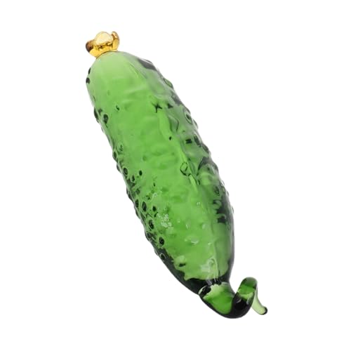 KOMBIUDA Gurkenornamente Tischdekoration Gurkensimulation Lebensechtes Gemüse Tischgurkenornament Tischgurkendisplay Tischschmuck Gurken Gemüsedekor Glas Grün von KOMBIUDA