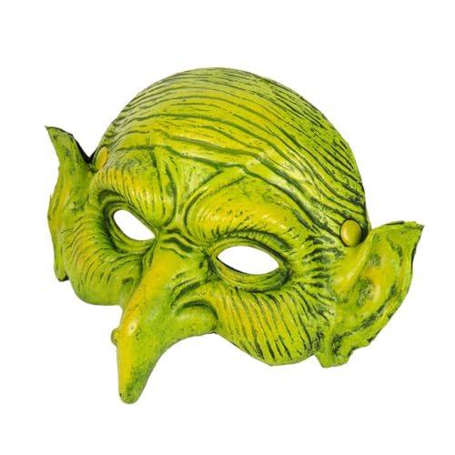 KOMBIUDA Realistische Halbgesichts-hexenmaske Aus Grünem Pu-material Für Karneval Cosplay Halloween Partyzubehör KOMBIUDA Realistische Halbgesichts-hexenmaske Aus Grünem Pu-material Für Karneval Cosplay Halloween Partyzubehör von KOMBIUDA